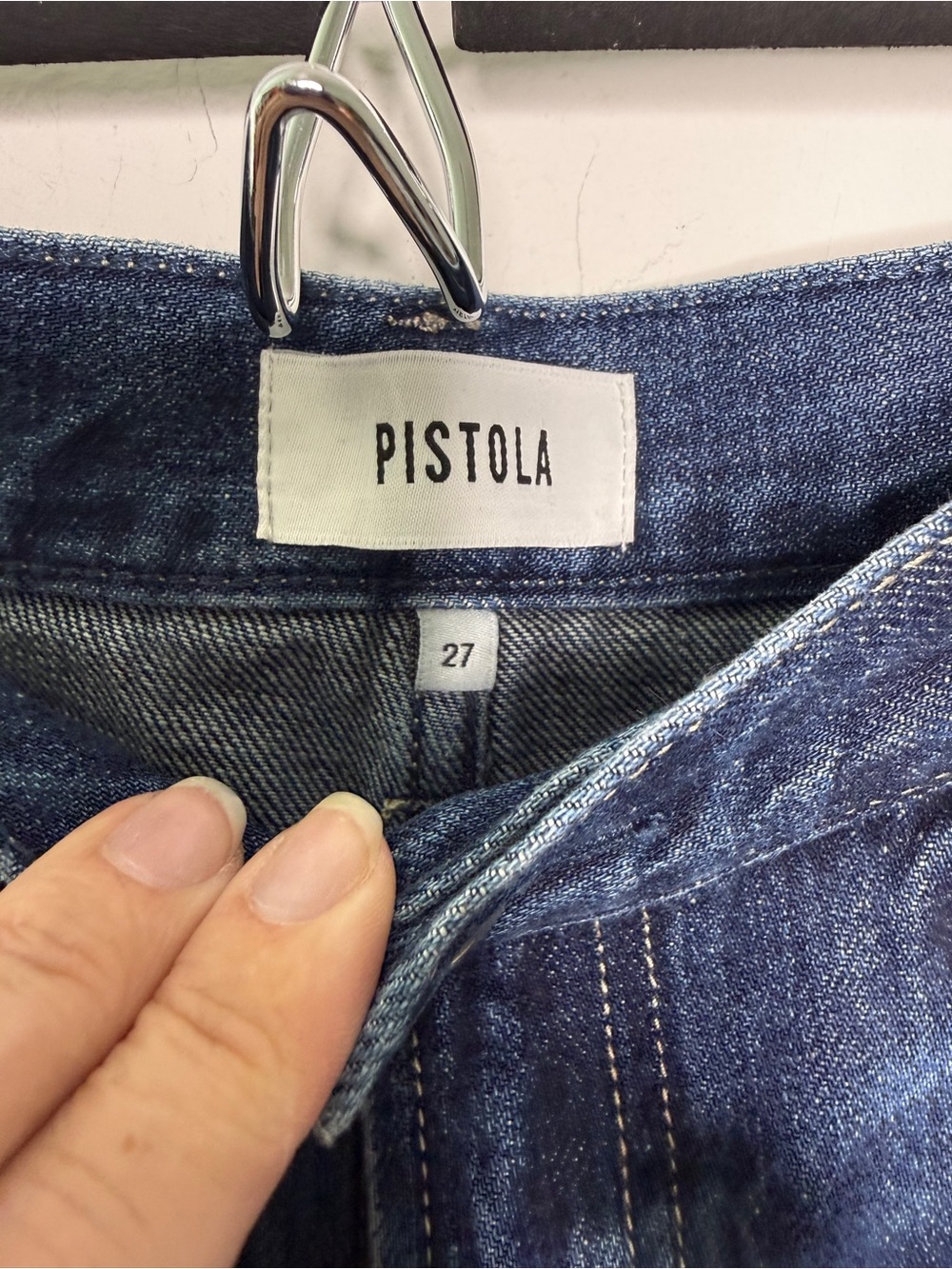 Pistola Kacey Mid Rise Cuffed Straight Jean 27 - Picture 3 of 6